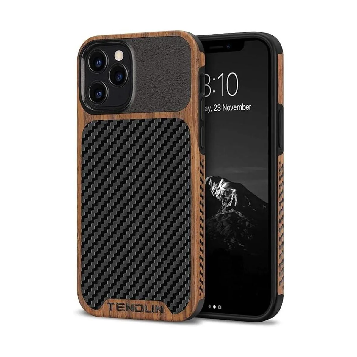 TENDLIN Funda compatible con iPhone 12 Pro Max de grano de_1
