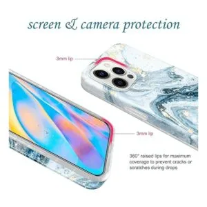 JIAXIUFEN Funda delgada brillante compatible con iPhone_3