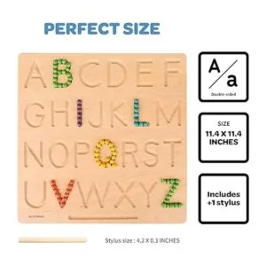 BLUE GINKGO Tablero de rastreo de letras Montessori de_3