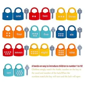 Dinhon Kids ABC Cerraduras de aprendizaje con llaves_4