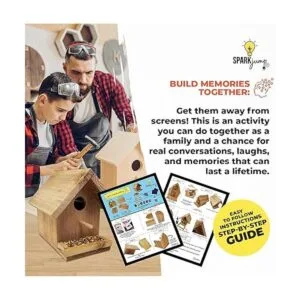 SparkJump Jr Kit de casa de pájaros Madera de cedro_4