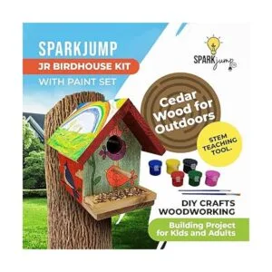 SparkJump Jr Kit de casa de pájaros Madera de cedro_3