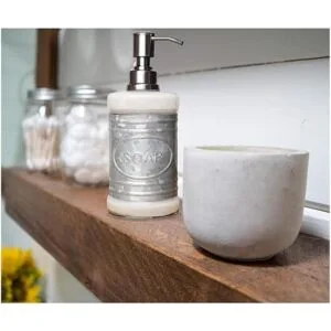 Autumn Alley Dispensador de jabón líquido de vidrio y