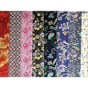 Paquete de 50 cuadrados de tela de algodón de 10 x 10