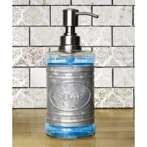 Autumn Alley Dispensador de jabón líquido de vidrio y