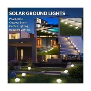 Luces solares de ladrillos impermeables para exteriores 4_5
