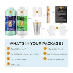 Nicpro Kit de fabricación de moldes de silicona de 20 A 5