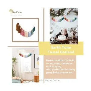 DrCor Guirnalda de borlas estilo bohemio tono tierra_3