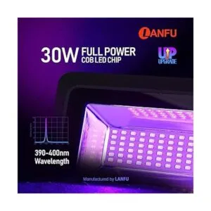 LANFU Paquete de 2 luces LED negras de 30 W para_3