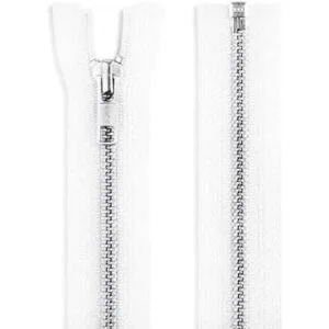 Chaqueta de aluminio de 26.0 in con cremallera blanca de_4