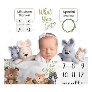 Paishanas Manta mensual de hito para bebé niño niña