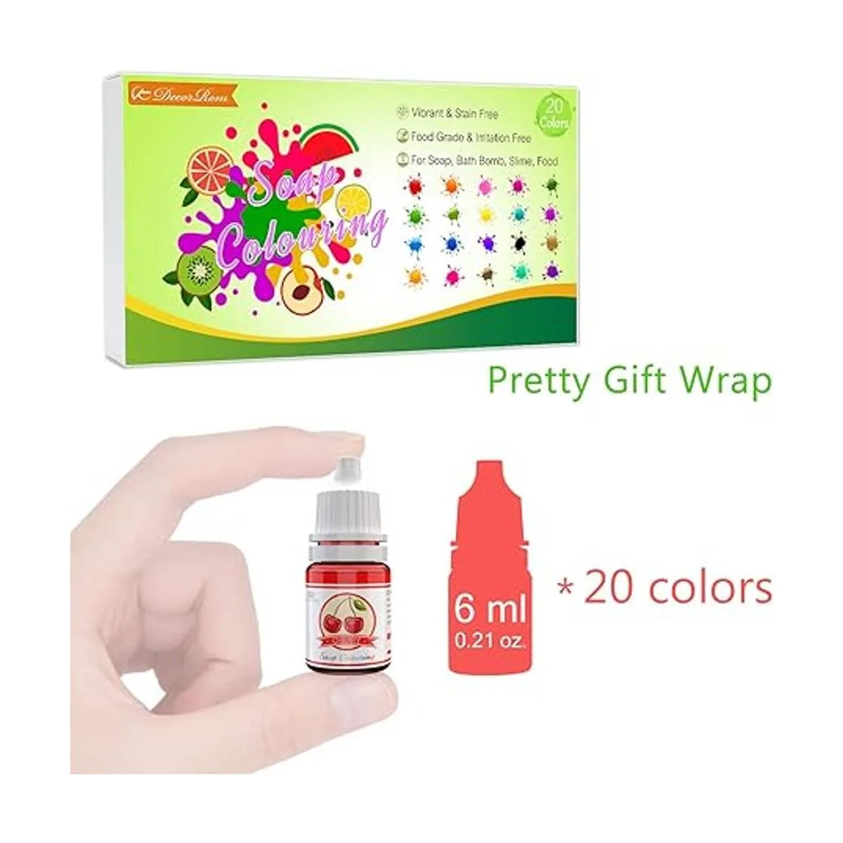 Tinte de jabón para bomba de baño de 20 colores colorante