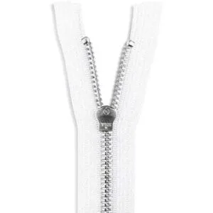 Chaqueta de aluminio de 26.0 in con cremallera blanca de_3