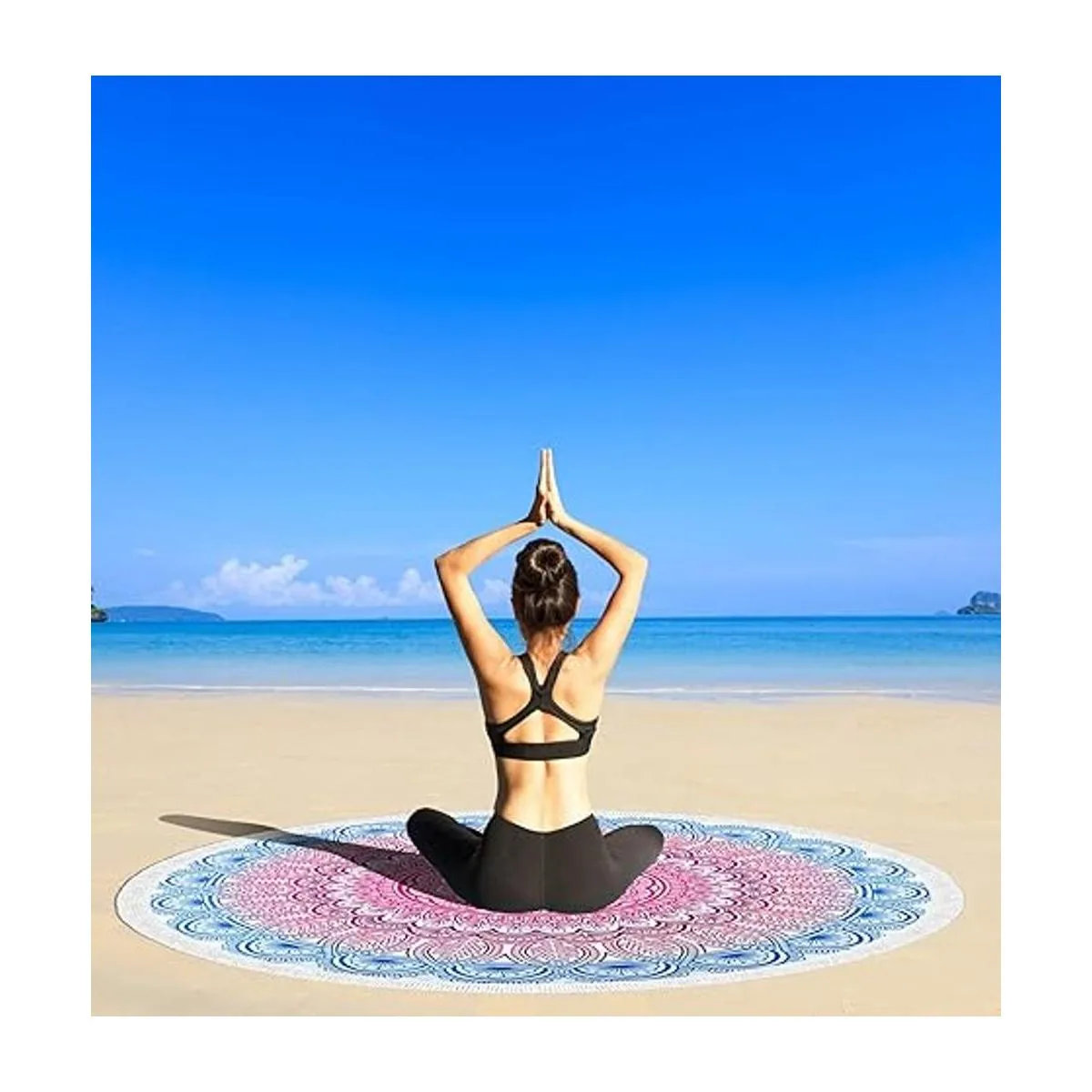 Retreez Manta redonda de microfibra grande y gruesa con