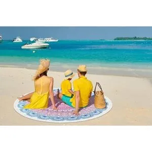 Retreez Manta redonda de microfibra grande y gruesa con