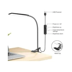 LED Desk Lamp RAOYI 5W USB Clip on Light EyeCaring_4