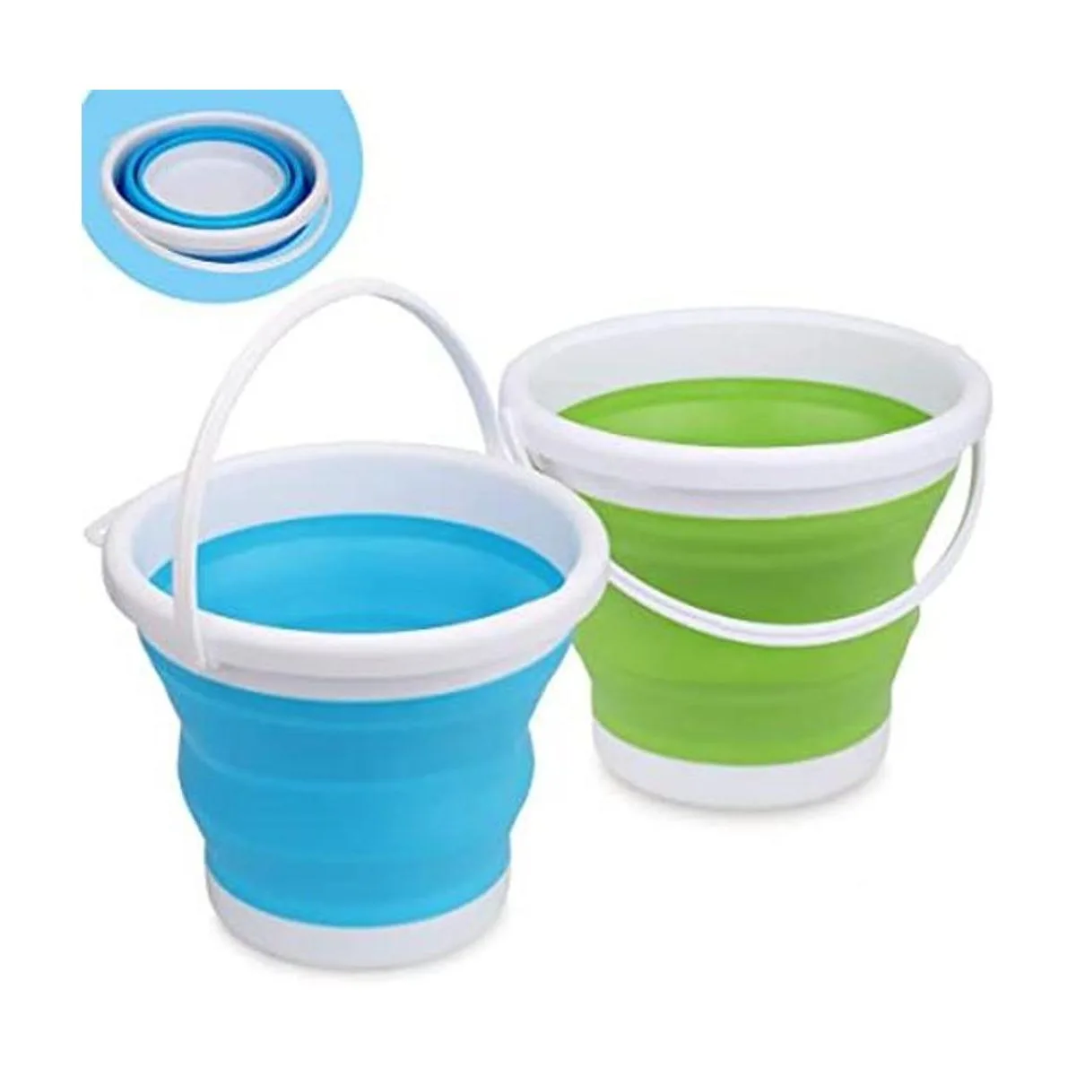 Anzmtosn Juego de cubos de playa plegables de 6.5_1