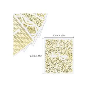 KISSBUTY 20 hojas de flores metálicas para uñas pegatinas_3