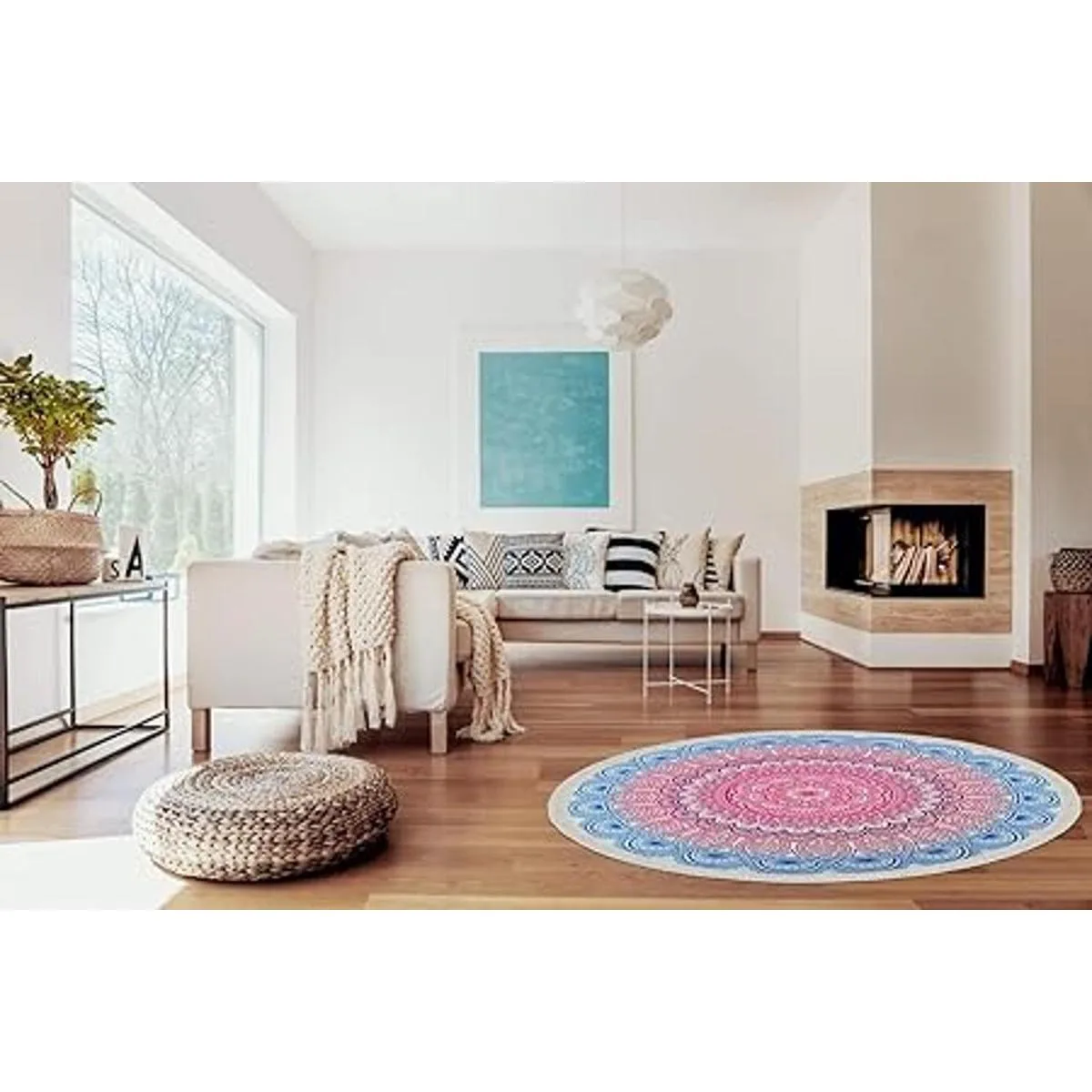 Retreez Manta redonda de microfibra grande y gruesa con