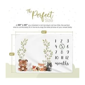 Paishanas Manta mensual de hito para bebé niño niña