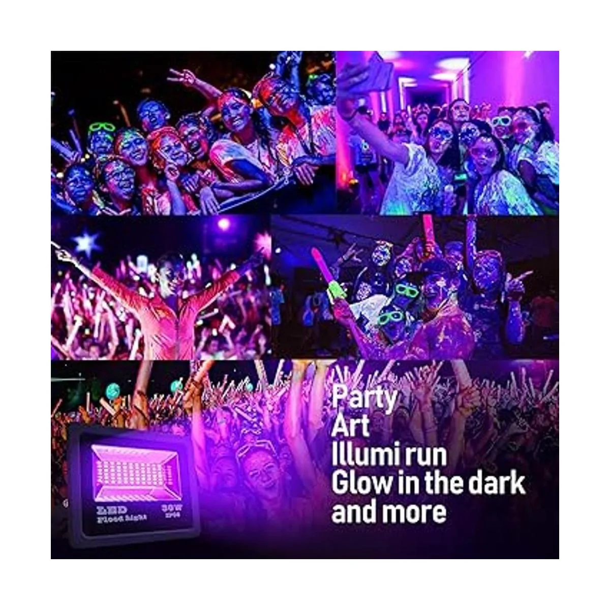 LANFU Paquete de 2 luces LED negras de 30 W para_6