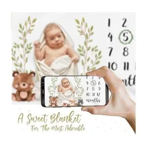 Paishanas Manta mensual de hito para bebé niño niña