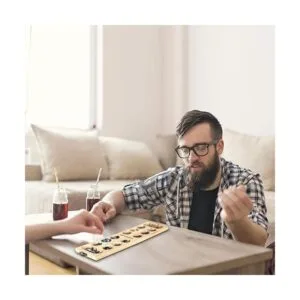AMEROUS Juego de mesa de Mancala de madera Tablero