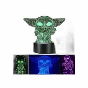 Lámpara de noche de 3 patrones 3D ilusión Star Wars para_1