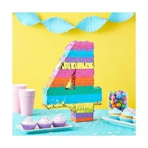 Piñata pequeña de arcoíris número 4 para fiesta de_2