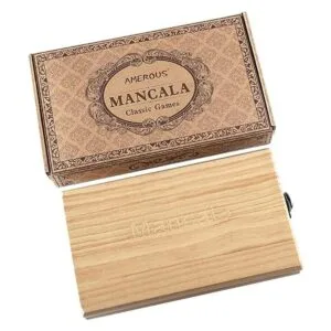 AMEROUS Juego de mesa de Mancala de madera Tablero