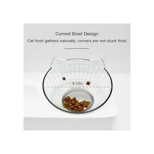 Marchul Tilted Cat Food Bowl Set Raised Cat Bowls for_3