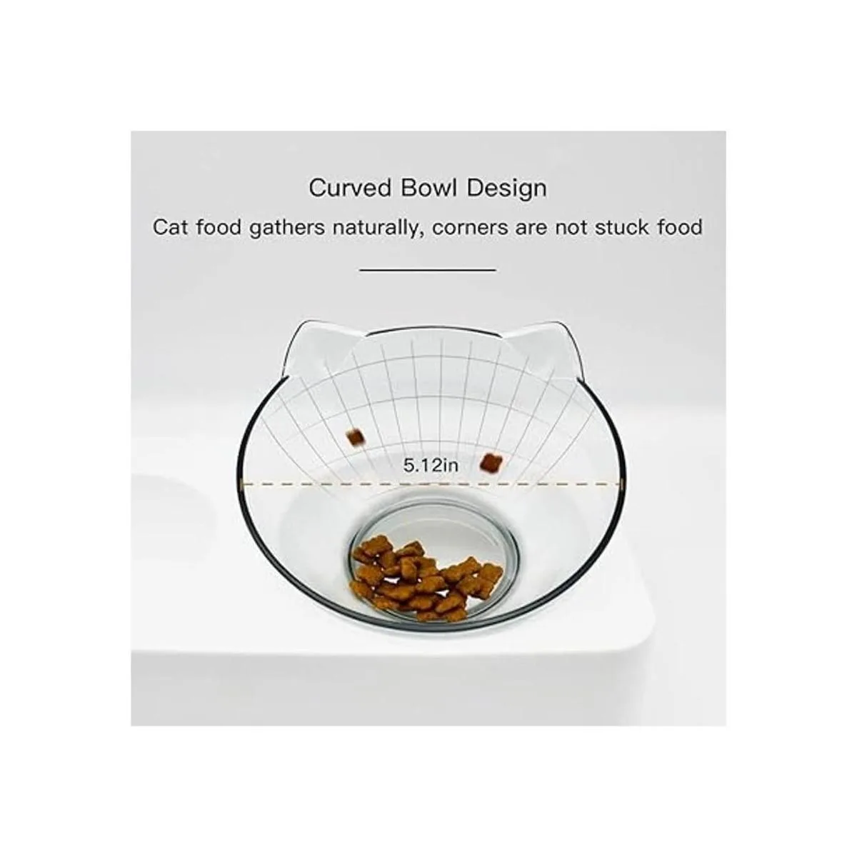 Marchul Tilted Cat Food Bowl Set Raised Cat Bowls for_3