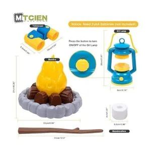 MITCIEN Tienda de campaña para niños y niñas con fogata_3