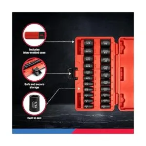NEIKO 02432A Juego de llaves de impacto métricas y SAE de_4