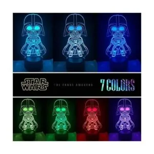 Lámpara de noche de 3 patrones 3D ilusión Star Wars para_3