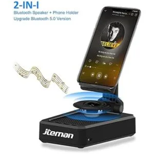 Cell Phone Stand with Wireless Bluetooth Speaker and_2