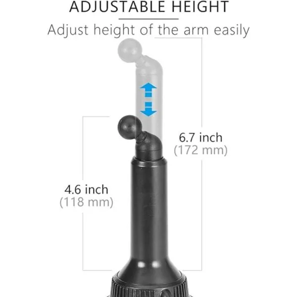 1Zero Soporte de taza GPS sólido para Garmin brazo_4