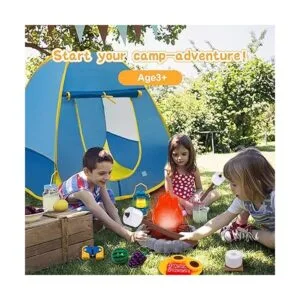 MITCIEN Tienda de campaña para niños y niñas con fogata_6