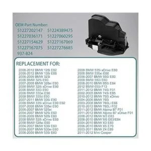 HQPASFY Cerradura de puerta eléctrica trasera izquierda de_3