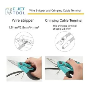 C.Jet Tijeras de electricista profesional de acero_5