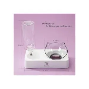 Marchul Tilted Cat Food Bowl Set Raised Cat Bowls for_6