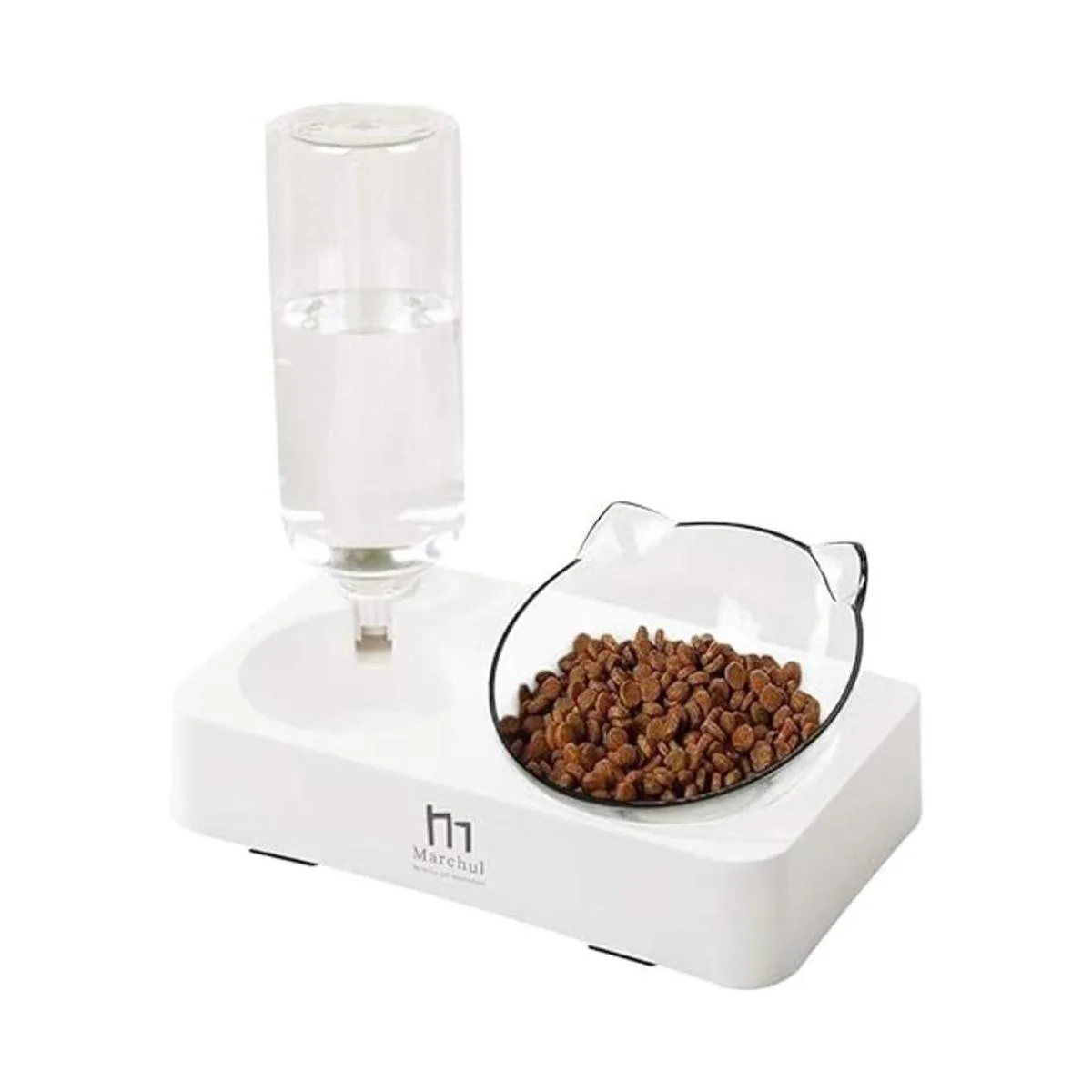 Marchul Tilted Cat Food Bowl Set Raised Cat Bowls for_1