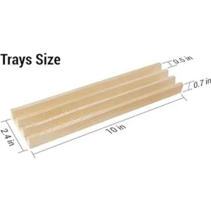 Bandejas dominó de madera de dominó 8 soportes de dominó_3