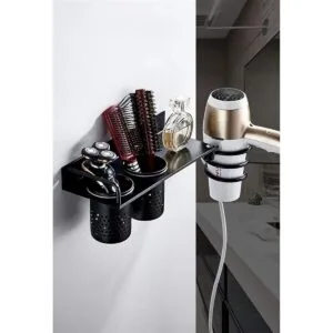 Homwel Soporte de pared para secador de pelo organizador_5