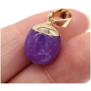 8 colgantes de piedra natural forma de frijol piedra_5