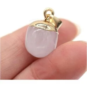 8 colgantes de piedra natural forma de frijol piedra_4