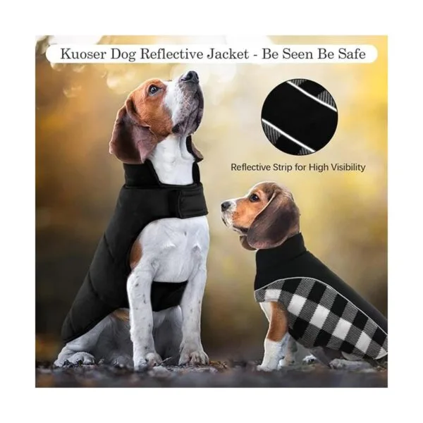 Kuoser Abrigo reversible para perros para climas fríos_6