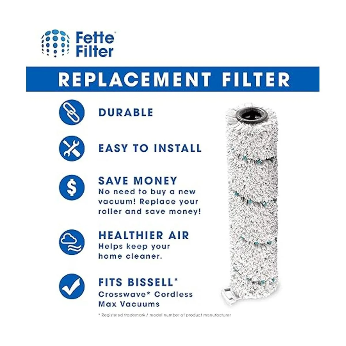 Filtro Fette Rodillo de cepillo para superficies