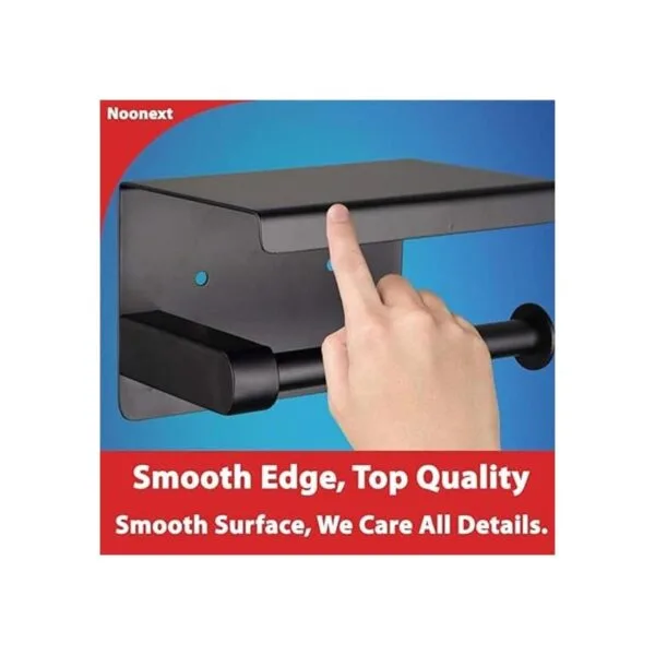 Adhesivo para papel higiénico negro mate soporte para_3