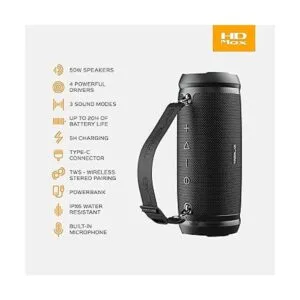 TREBLAB HDMax Altavoz Bluetooth grande Batería de 50 W_2